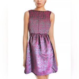 Eight Sixty Pink and Purple Pleated Mini Dress
